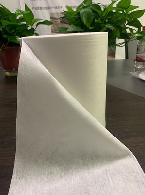 weißes Viskose 50g und Polyester nichtgewebtes Gewebe Spunlace für Baumwollgewebe, Auflagen, Feuchtpflegetücher