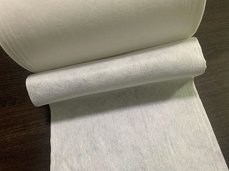 weißes Viskose 50g und Polyester nichtgewebtes Gewebe Spunlace für Baumwollgewebe, Auflagen, Feuchtpflegetücher