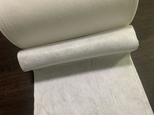 weißes Viskose 50g und Polyester nichtgewebtes Gewebe Spunlace für Baumwollgewebe, Auflagen, Feuchtpflegetücher